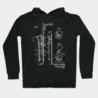 Saxophone Bari Sax Patent Cool Saxophontst Hoodie